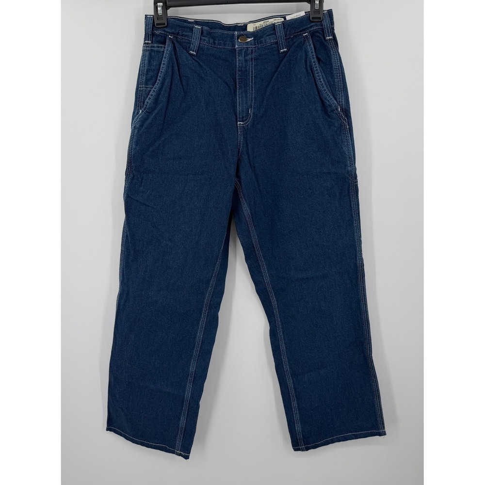 Vintage Carhartt Dungaree Fit Denim Utility Carpenter Pant Indigo Blue 30x30 Men